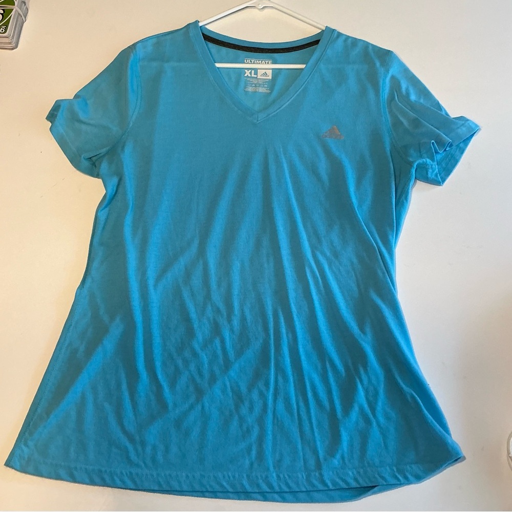 Adidas Ultimate Blue V-Neck Tee
